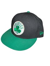 Boston Celtics Logo New Era 9Fifty Courtside Black Adjustable Cap Hat - £19.95 GBP