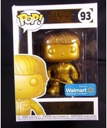 Funko Pop! STAR WARS gold Luke Skywalker 93 vinyl figure  Walmart exclus... - £7.54 GBP