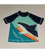 Carter&#39;s Blue Shark Swim Shirt Baby 3 Months Rashguard Pool - £9.30 GBP