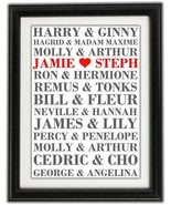 HARRY POTTER COUPLES Personalised Valentines - Wedding - Anniversary Fra... - £16.16 GBP