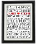HARRY POTTER COUPLES Personalised Valentines - Wedding - Anniversary Fra... - €17,56 EUR