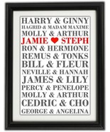 HARRY POTTER COUPLES Personalised Valentines - Wedding - Anniversary Fra... - £16.16 GBP