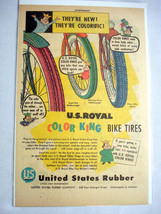 1956 U.S. Royal Ad Color King Bike Tires United States Rubber, Indianapolis, Ind - £6.37 GBP