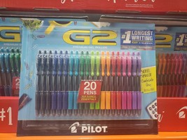 Pilot G2 Retractable Gel Pen, Fine Point 0.7mm, Assorted Ink Colors, 20 ct - New - £22.23 GBP