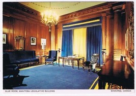 Manitoba Postcard Winnipeg Blue Room Manitoba Legislative Building - £2.32 GBP