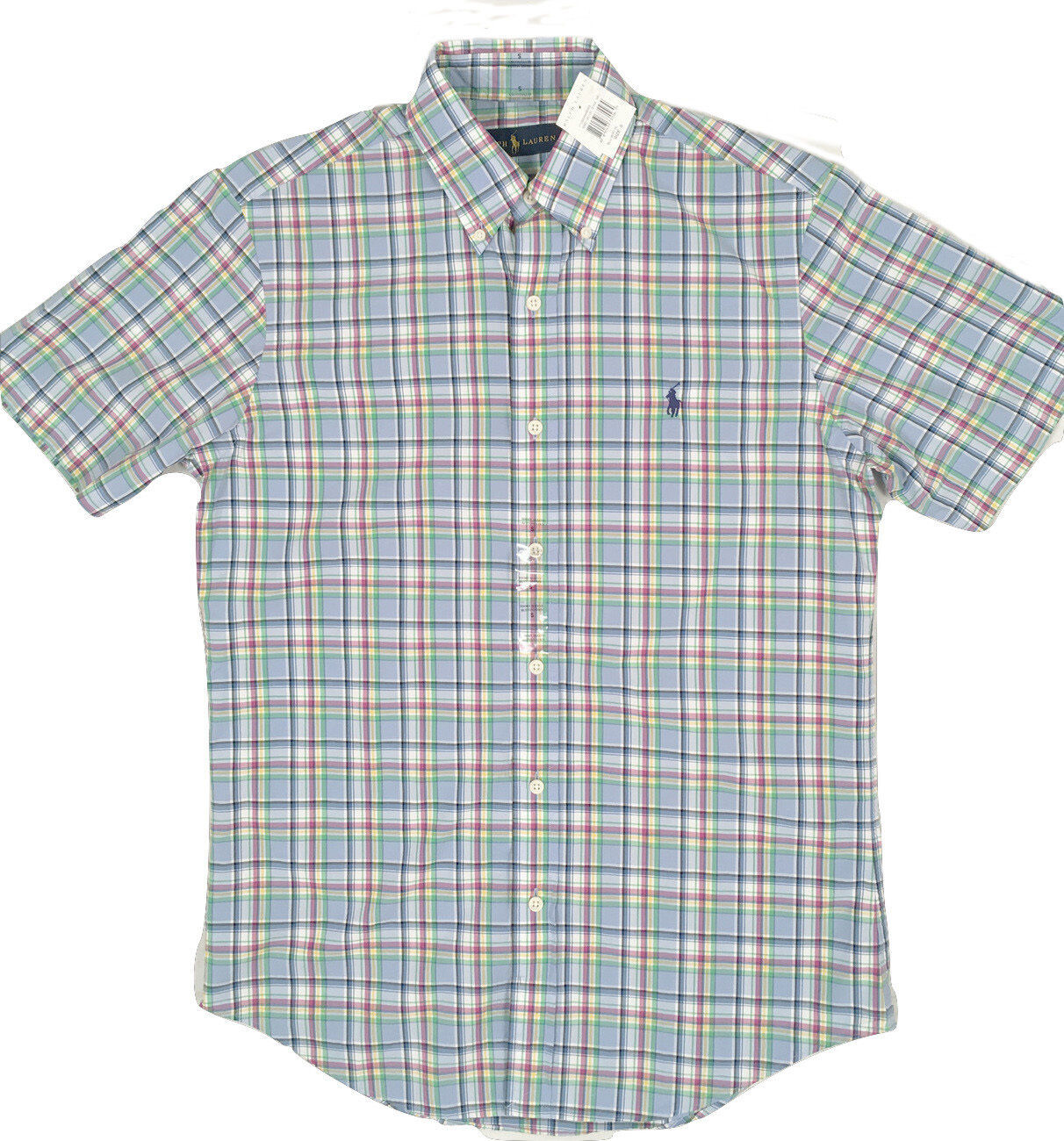 NEW! Polo Ralph Lauren Short Sleeve Shirt! S or M  Blue Plaid  Short Sleeve - $42.99