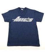 Houston Astros Youth Boys L Blue T Shirt V Neck Large Logo New Single St... - £11.03 GBP