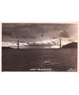 Golden Gate Bridge at Sunset San Francisco CA Piggott RPPC Postcard D56 - $2.99