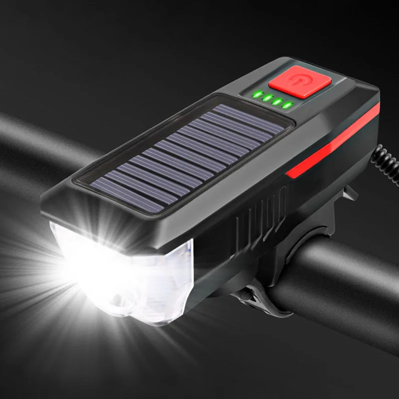 Bike accessories Solar Powered USB Rechargeable LED Bicycle Headlight Bike Head  - £107.23 GBP