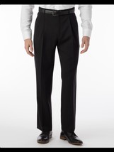 Ballin Manchester Pleated Front Super 120s Wool Comfort Eze Pants 34 Black - $113.85