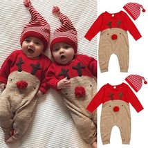 Kerst Rudolph romper baby bodysuit rode neus rendieren, Baby&#39;s Mijn eers... - £47.22 GBP