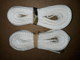 20HH37 NYLON STRAPS (2), 1&quot; WIDE, 8&#39; LONG, WHITE, VERY GOOD CONDITION - £3.84 GBP