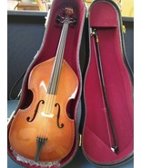 Miniature 10 Inch Replica Upright Bass with Bow, Case, &amp; Display Stand ~NEW - £32.13 GBP