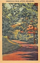 Afton Oklahoma ~ Greetings From 1951 Timbro Postale Cartolina - £5.53 GBP