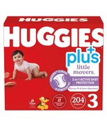 Huggies Plus Little Movers Diapers, Size 3, 204 Count, Disney Collection... - $103.21 CAD