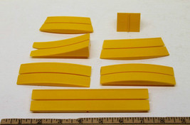 6pc Tyco Ho Slot Car Track Obstacle Bumps +Teeter Totter Fits Most Style Track Yel - $7.99