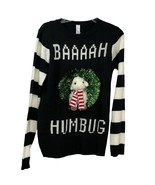 Ugly Christmas Sweater Junior Size L 11-13 Bahh Humbug Plush Sheep Glitt... - £9.43 GBP