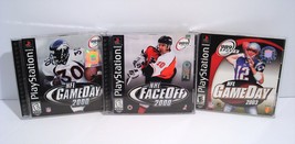 NFL GameDay 2000 &amp; 2003 Plus NHL FaceOff 2000 Playstation 1 PS1 Lot of 3... - £7.81 GBP