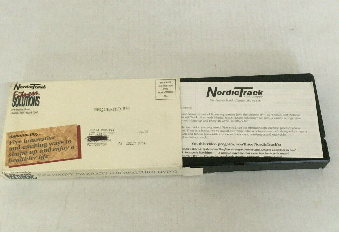 Vintage nordic track fitness solutions vhs tape nordic fitness products ad Item image 2