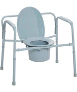 Heavy Duty Large Medical Bariatric Drop Arm Bedside Commode Chair Adult ... - $98.99