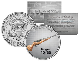 RUGER 10/22 Gun Firearm JFK Kennedy Half Dollar US Colorized Coin - £6.84 GBP