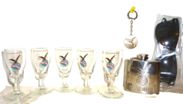 5 Fernet Branca Shot Glasses, 1937 Poster, Medal Coin Key-Chain, Flask, ... - $174.95