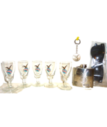 5 Fernet Branca Shot Glasses, 1937 Poster, Medal Coin Key-Chain, Flask, ... - $174.95