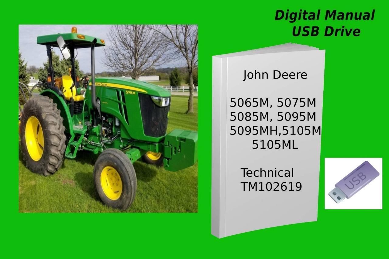 John Deere 5065M 5075M 5085M 5095M 5095MH 5105M 5105ML Tractor Manual Se... - $23.74