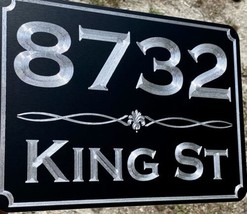 Engraved Personalized Custom Outdoor Your Street Address Metal House Sign 10x7 - £20.80 GBP