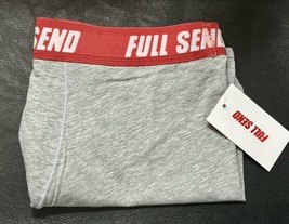 New In Package With Tag FULL SEND Boxer Brief Grey And Red Mens Size Medium - £22.13 GBP