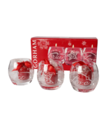 Gorham Crystal Holiday Votives Set of 3 Peace Joy Love NEW Old Stock Smo... - $31.33 CAD