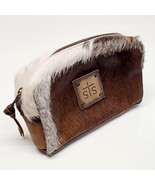 STS Ranchwear Women&#39;s Western Leather Cowhide Fur Cosmetic Bag- NICE QUA... - $452.90 MXN