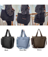 Hatzzi - Nylon Quilted Puffer Top Zip Tote Bag - $89.14 CAD