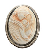 Rare Carolyn Pollack Sterling Silver Native Mother &amp; Child Cameo Pendant... - $150.44 CAD