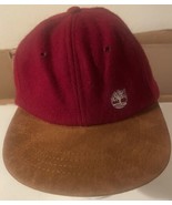 Vintage Timberland Hat Wool USA Made Red Suede Bill Adjustable Cap Weath... - $54.58 CAD
