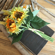 Small Sunflower bunch artificial keepsake sunflower bouquet for home decor - $294.88 MXN