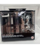 Japonesque Travel Manicure Kit Black Case 6 Tools Clipper File Tweezer S... - $8.60 CAD