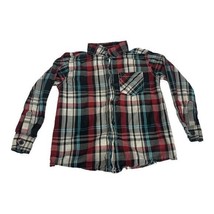 WonderKids Toddler Boys Plaid Long Sleeved Button Down Shirt Size 4T - £9.75 GBP