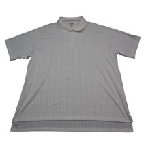 Adidas Shirt Mens 2XL White Short Sleeve Chest Button Collared Golf Polo - $18.69