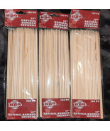 3 packages of Bamboo BBQ Skewers 100ct (300 total) 10&quot; New - £13.97 GBP