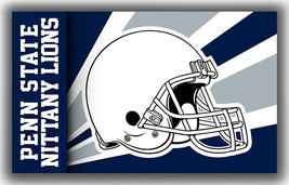 Penn Football Team Memorable Flag 3x5ft Lions Helmet Good Banner - $335.24 MXN