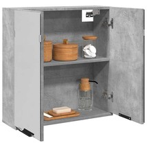 vidaXL Mirror Cabinet Concrete Grey Engineered Wood and Glass Medium - $3,710.86 MXN