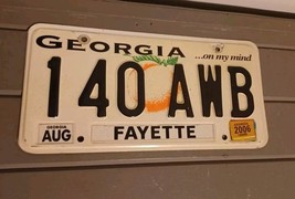 License Plate Tag Vintage Georgia …on my mind GA 2001 Rustic 140 AWB Fay... - €8,63 EUR