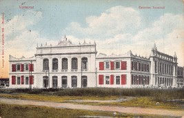 Veracruz Nuevo Leon Mexico~Estacion Terminal~Railroad STATION~1913 Postcard - £7.14 GBP