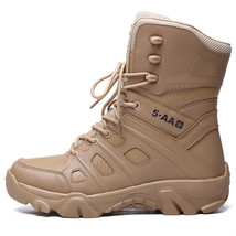 Military Mens Boots Special Force Leather Waterproof Desert Combat Ankle Boot Ar - £41.99 GBP
