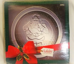 Indiana Glass Santa Claus Serving Platter Christmas Holiday 3992 - £19.73 GBP