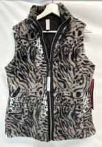 Teezher Reversible Faux Fur Animal Print Vest Jacket Coat NEW M - $39.57