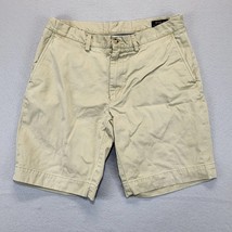 Polo Ralph Lauren Shorts Mens Size 32 Classic Fit 9&quot; Khaki Chino Flat Front - $13.86