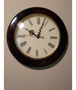 11.5&quot; Polished Wood Wall Clock-Never Used-Salesman&#39;s Sample - $24.75