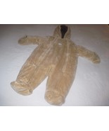 CARTER&#39;S INFANT PRAM/SNOWSUIT-POLY-TAN-SOFT FURRY-HOODED-6-9 MO-LOOKS UN... - $8.03 CAD